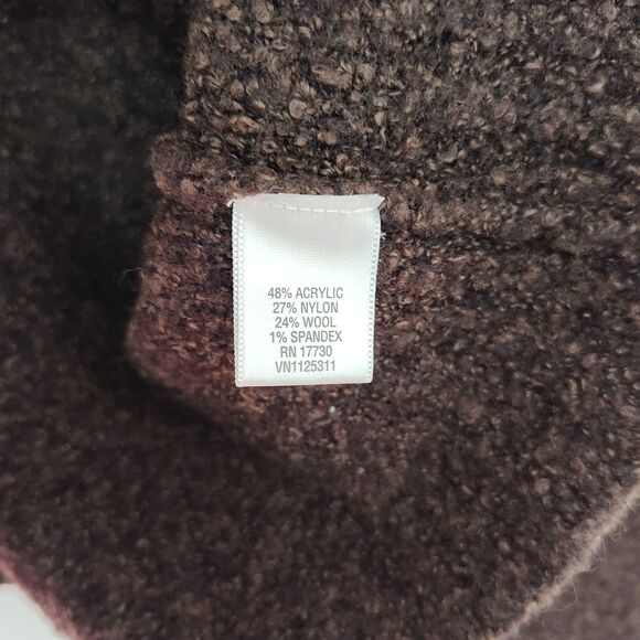 Merona Wool-Blend Pullover Sweater Women's XXL Brown V-Neck Long Sleeves - Picture 8 of 10